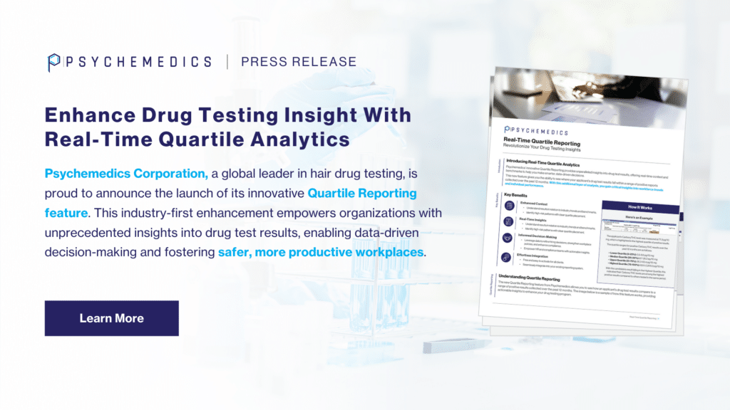 Psychemedics Launches Groundbreaking Quartile Reporting for Enhanced Drug Testing Insights